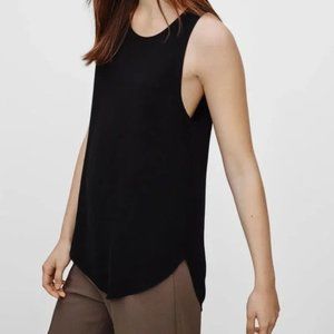Aritzia Wilfred Sèvres Crew-neck tank blouse in Black (Size Large)